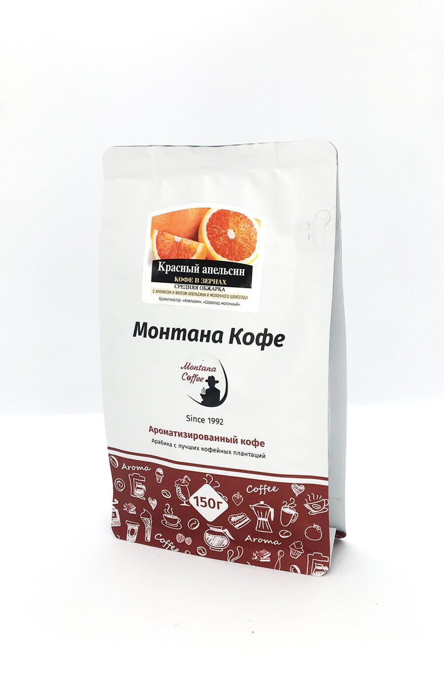 Кофе, Монтана "Красный апельсин", ароматизированный , в зёрнах